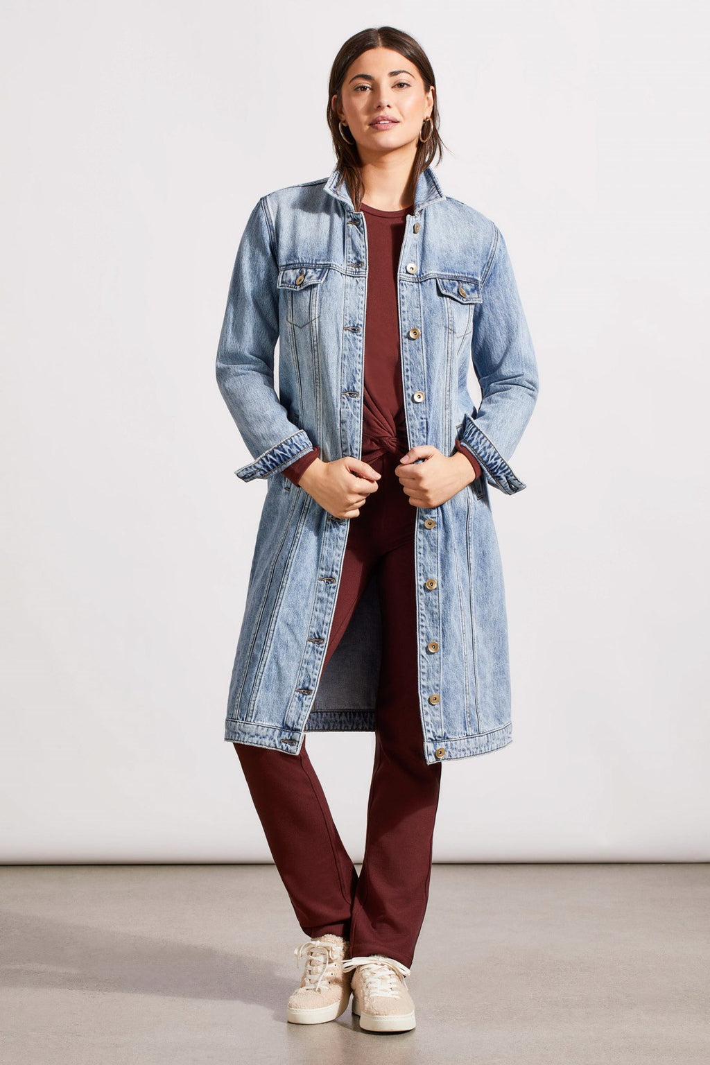 Long Denim Duster Jacket-Washedblue – Tribal® Fashion