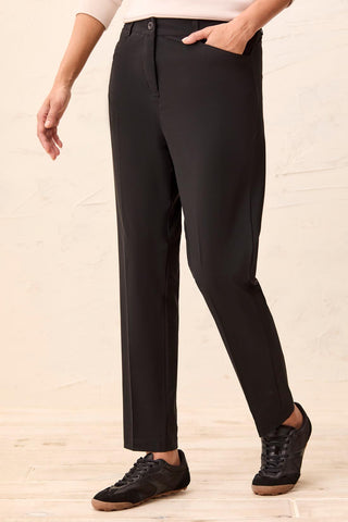 Year Round Basics Technical Straight Leg Lighweight Pants-Black