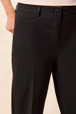 Year Round Basics Technical Straight Leg Lighweight Pants-Black