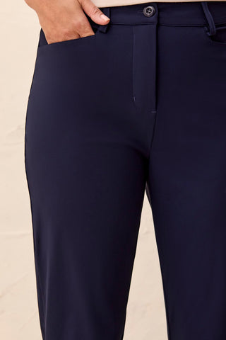 Year Round Basics Technical Straight Leg Lighweight Pants-Deepblue