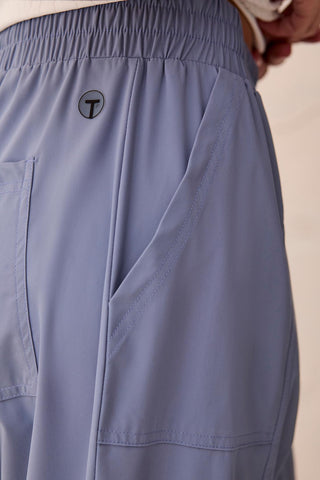High Performance Stretch 25" Technical Capris-Dustblue