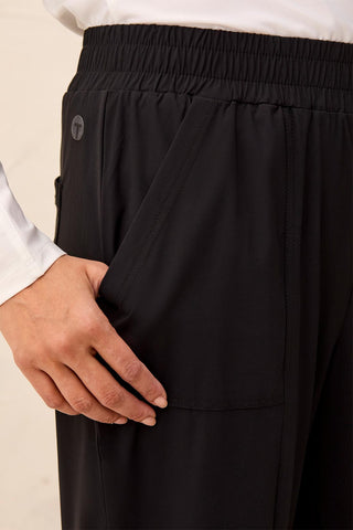 High Performance Stretch 25" Technical Pull-On Pants-Black