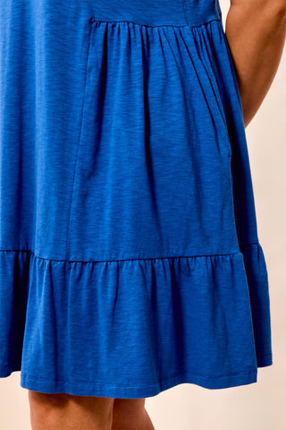 Size Inclusive Soft Slub Knit V-Neck Dress-Turkishsea