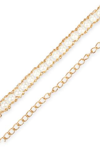 PEARL - Ceinture chaîne dorée ornée de perles-Or
