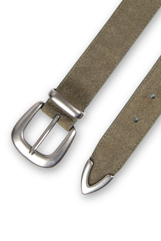 DAKOTA - 3-Piece Haircalf & Suede Belt Set-Green