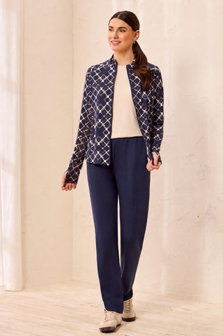 UPF 50+ High Performance Mesh Sleeve Zip-Up Cardigan-Estateblue