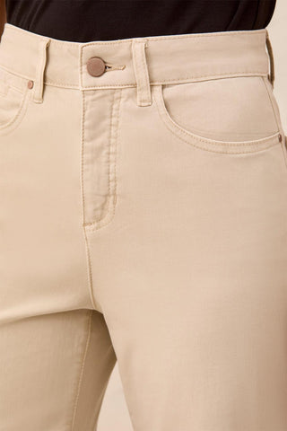 Comfort Stretch Fly Front Wide Leg Pants-Canvas