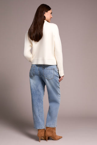 Double Knit Collared Sweater Cardigan-Moonstone