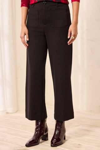 Signature Every Body Ponte High Rise Wide Leg Pants-Black