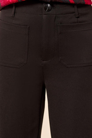 Signature Every Body Ponte High Rise Wide Leg Pants-Black