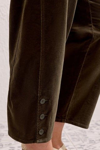 Size Inclusive Fly-Front Ankle Pants With Button Vent-Basil
