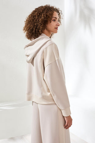 Techno Lux Hooded Cardigan Combo-Sanddune