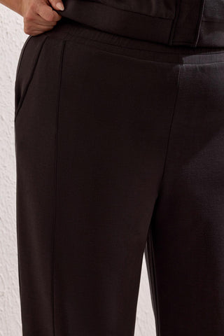 Size Inclusive TECHNO LUX Pull-On Elasticated Joggers-Black