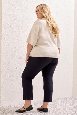 Size Inclusive FLATTEN IT® Tummy Control Pull-On Ankle Pants-Sapphire