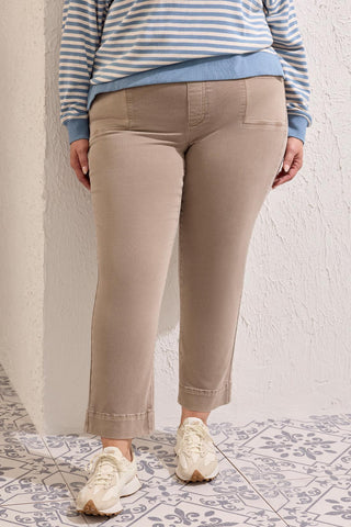 Size Inclusive Comfort Stretch Pull-On Straight Leg Ankle Pants-Fossil