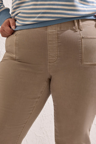Size Inclusive Comfort Stretch Pull-On Straight Leg Ankle Pants-Fossil
