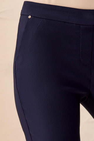 Year Round Basics Flatten It® Slimming Capris-Deepblue