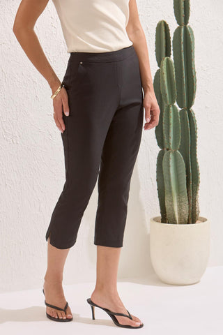 Year Round Basics Flatten It® Tummy Control Pull-On Capris-Black