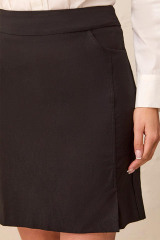 Year Round Basics Performance Stretch Flatten It® Pull-on Skort-Black