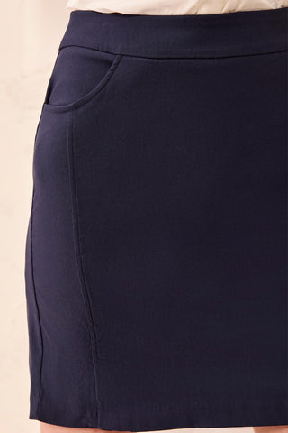Year Round Basics Performance Stretch Flatten It® Pull-on Skort-Deepblue