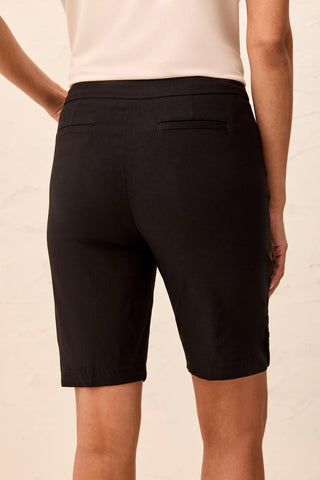 Year Round Basics Flatten It® Tummy Control Pull-On Shorts-Black