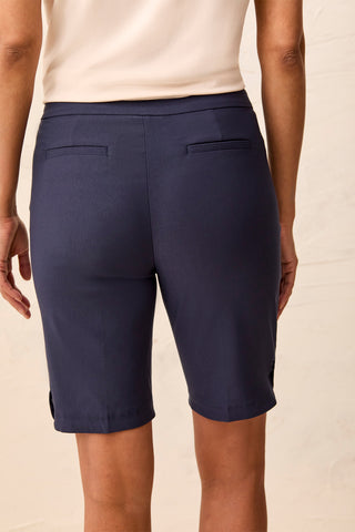 Year Round Basics Flatten It® Tummy Control Pull-On Shorts-Jet blue