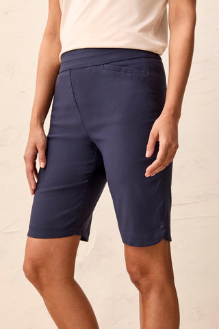 Year Round Basics Flatten It® Tummy Control Pull-On Shorts-Jet blue