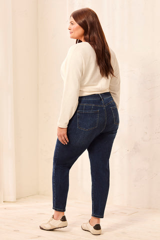 Sophia Curvy Fit Ankle Jeans-Deepocean