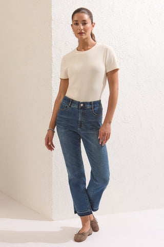 Sophia Curvy Micro Flare Jeans-Dusk
