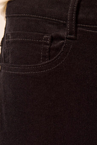Micro Cord Audrey Pull-On Slim Jeans-Black