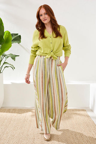 Flowy Wide-Leg Pants With Pockets-Kiwizest