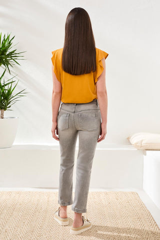 Audrey Crop Straight Leg Boundless Stretch Denim-Cloudygrey