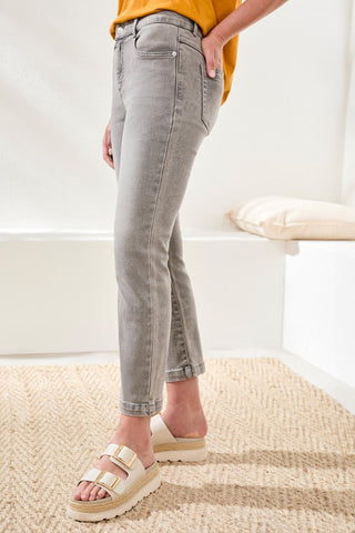 Audrey Crop Straight Leg Boundless Stretch Denim-Cloudygrey
