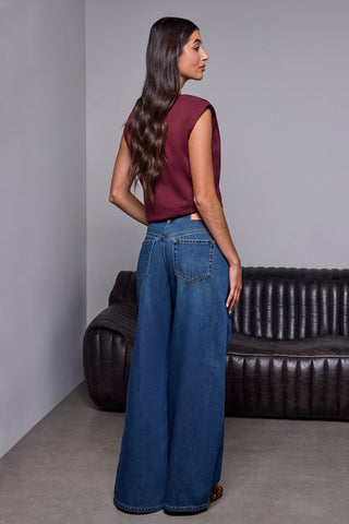 BLUE THREAD Drama Wide Leg Jenna Jeans-Blueaway