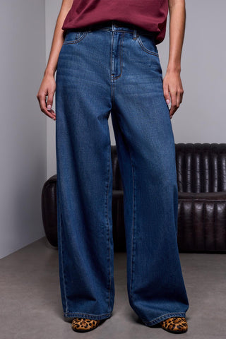 BLUE THREAD Drama Wide Leg Jenna Jeans-Blueaway