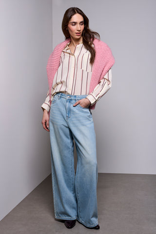 BLUE THREAD Drama Wide Leg Jenna Denim Jeans-Outoftheblue
