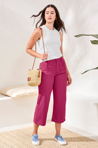 Sophia High-Waisted Kick-Flare Jeans With Front Pockets-Gardenia