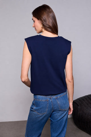 BLUE THREAD Padded Shoulder Muscle Tee-Nightfall
