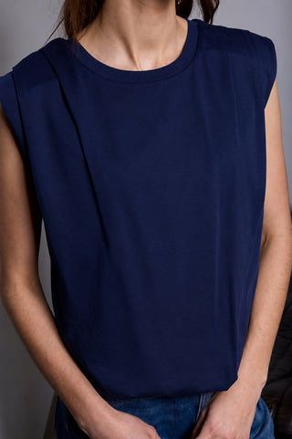 BLUE THREAD Padded Shoulder Muscle Tee-Nightfall