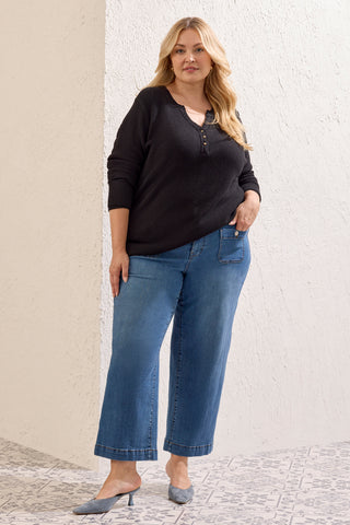Size Inclusive Sophia Curvy Comfort Stretch Super Straight Ankle Jeans-Dusk
