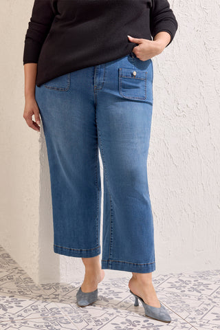 Size Inclusive Sophia Curvy Comfort Stretch Super Straight Ankle Jeans-Dusk