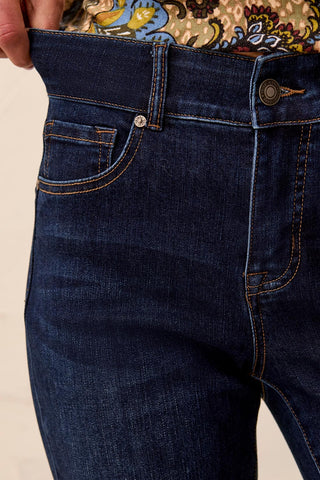 Sophia Curvy Year Round Basics Straight Leg Denim Jeans-Deepocean