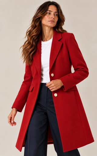Trench-Coat À Capuchon-Rouge