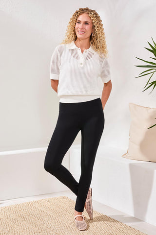 Year Round Basics Flatten It® Tummy Control 28" Leggings-Black