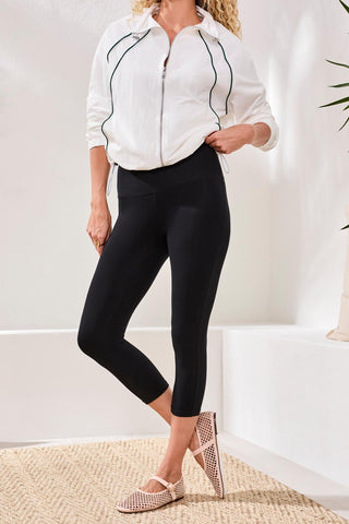 Year Round Basics Flatten It® Tummy Control 21" Leggings-Black