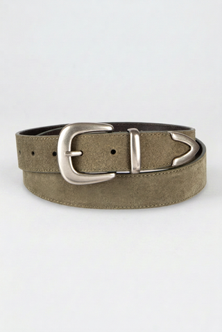DAKOTA - 3-Piece Haircalf & Suede Belt Set-Green