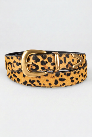 DAKOTA - 3-Piece Haircalf & Suede Belt Set-Cheetah