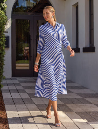 dresses by tribal Shirt Dress w/ Long SLIT & Waist Pleats and island Tribal Fashion