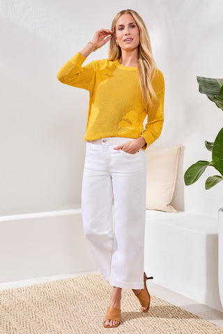Audrey Jean Large Court Ajusté Coloré — En Denim Boundless Ultimate Stretch-Blanc