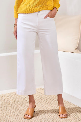Audrey Jean Large Court Ajusté Coloré — En Denim Boundless Ultimate Stretch-Blanc